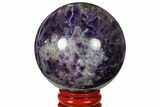 Polished Chevron Amethyst Sphere #124510-1